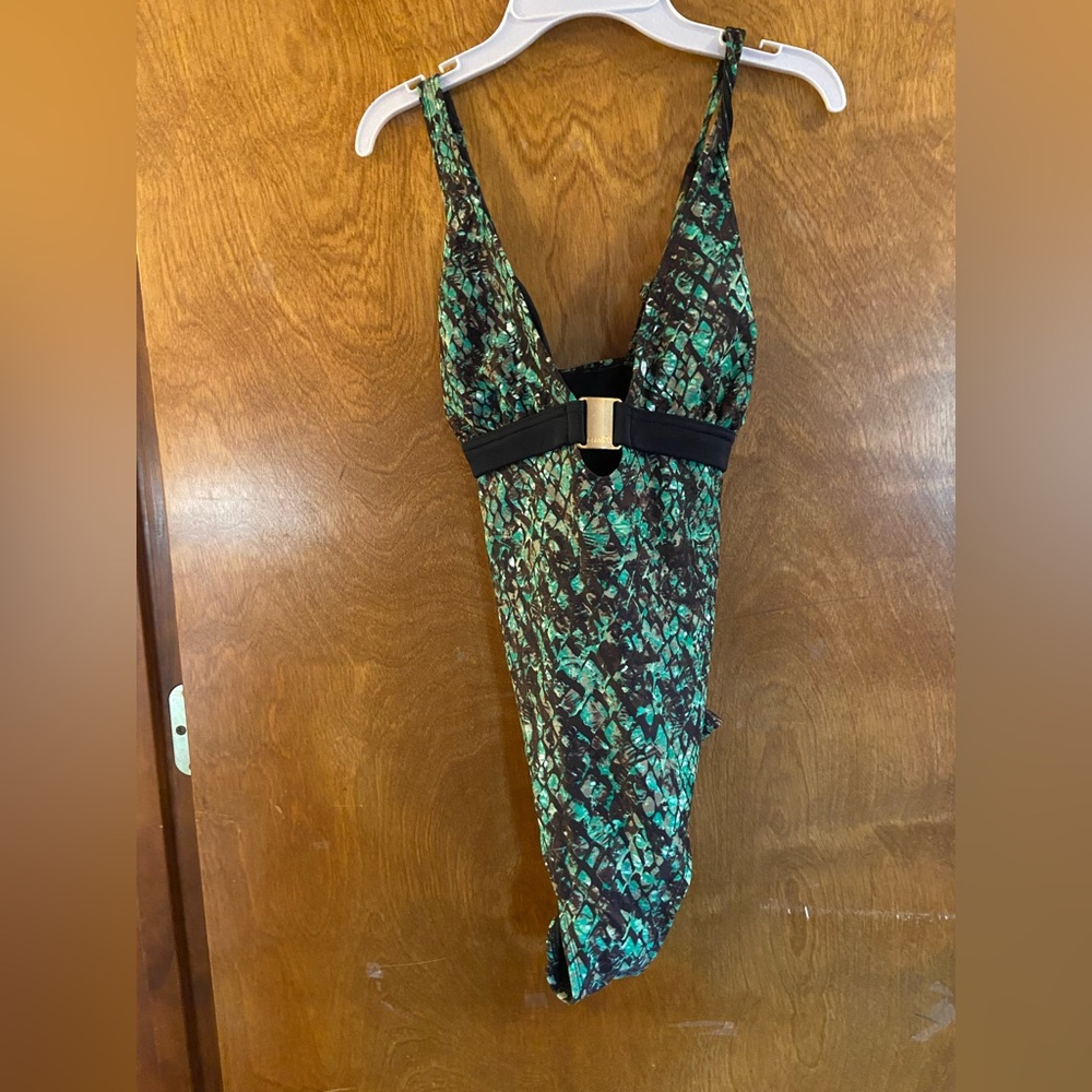 Catalina Green and Black Swimsuit